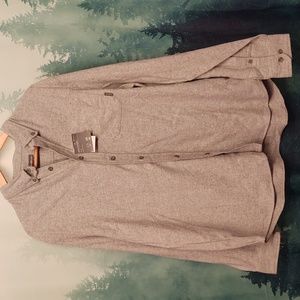 NWT Eddie Bauer XL grey men's everyday button-down flannel